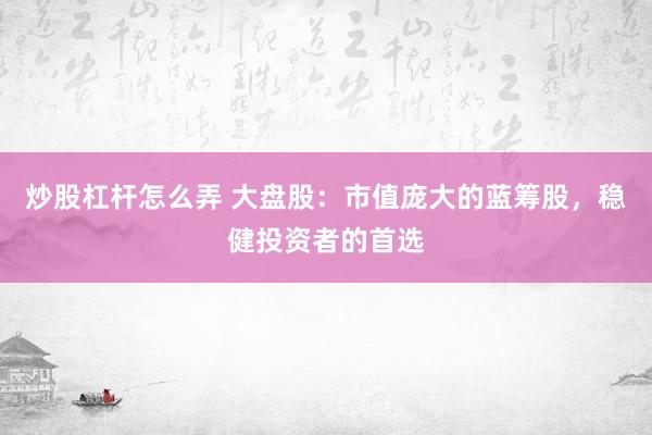 炒股杠杆怎么弄 大盘股：市值庞大的蓝筹股，稳健投资者的首选