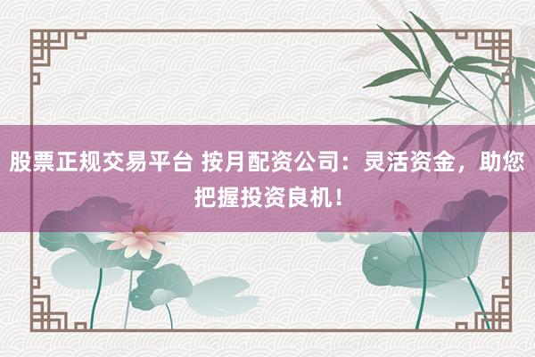 股票正规交易平台 按月配资公司：灵活资金，助您把握投资良机！